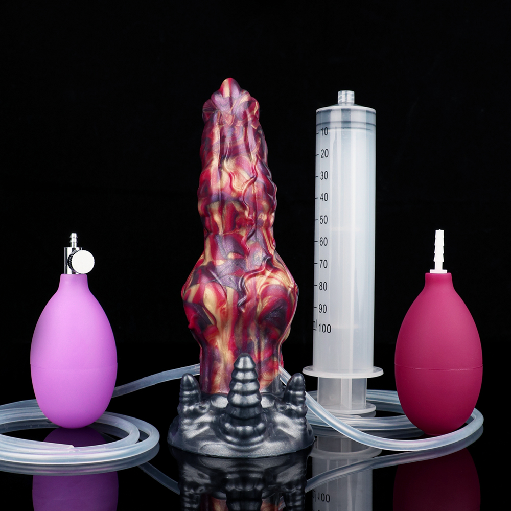Blazing Bloodhound - Inflatable Squirting Dildo