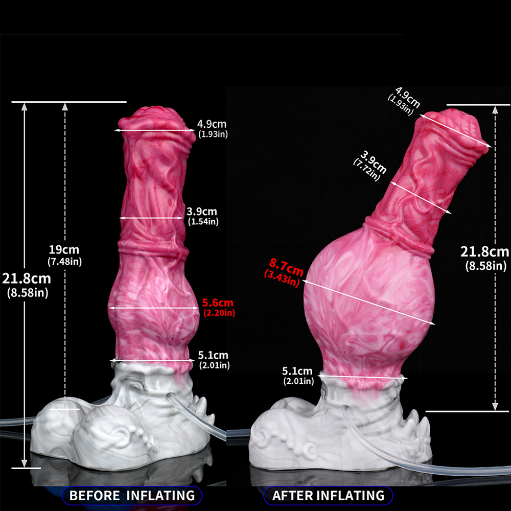 Pumped Paso Fino - Inflatable Squirting Dildo